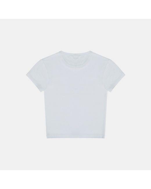 Jack Wills Blue Graphic Cotton Short Sleeve Crew Neck Print Crop Top