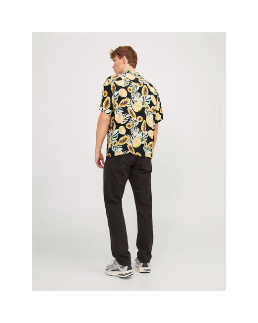 Jack & Jones Black And Tampa Regular Fit Short Sleeve Shirt for men