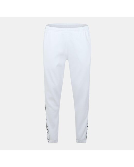Lacoste White Logo Fleece Joggers for men
