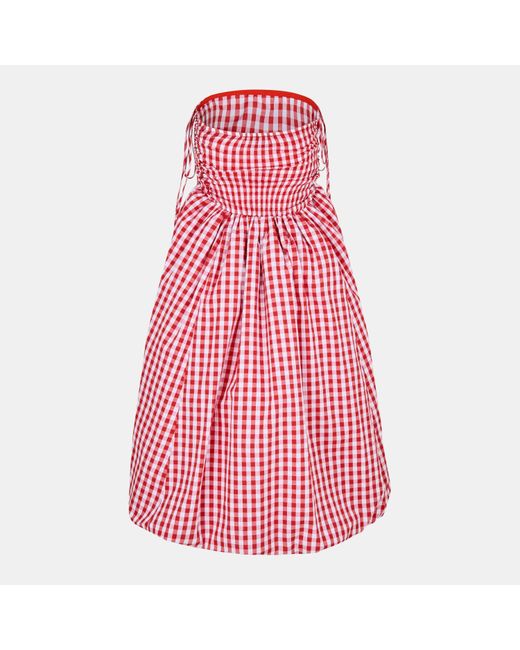 Amy Lynn Red Amy Lynn Alexa Shoulder Tie Ultra Mini Peplum Dress