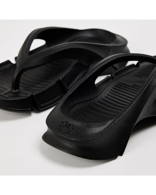 Balenciaga Black Flat Sandals