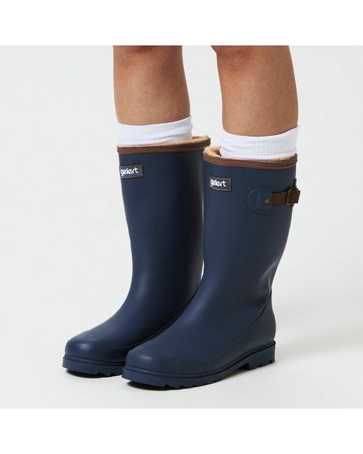 Gelert Blue Fur Lined Welly Boot