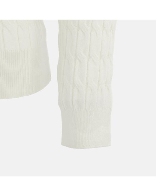 Miso White Baby Cable Jumper