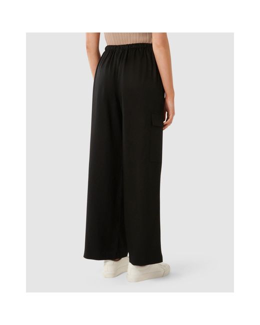 Forever New Black Elsie Elastic Waist Cargo