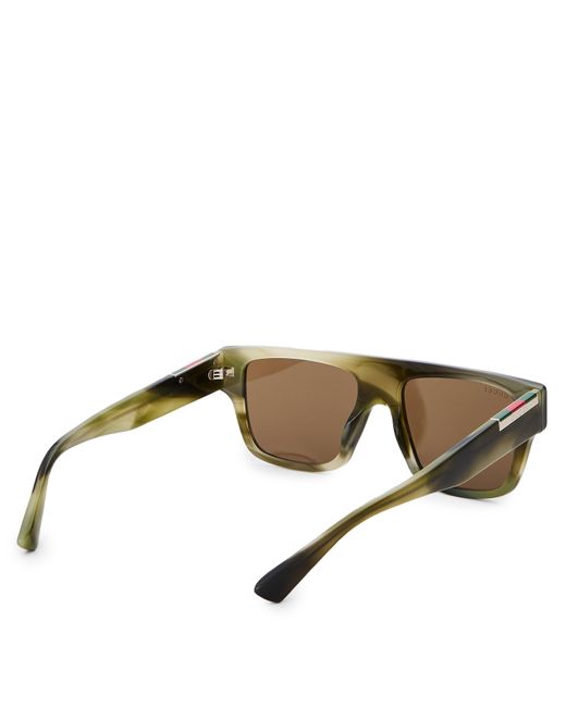 Gucci Green Uv Protection Rectangle Sunglasses for men