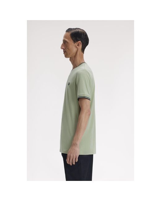 Fred Perry Green Twin Tipped T-Shirt for men