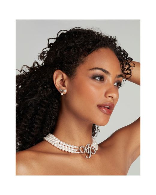 Agent Provocateur Metallic Britt Pearl Necklace