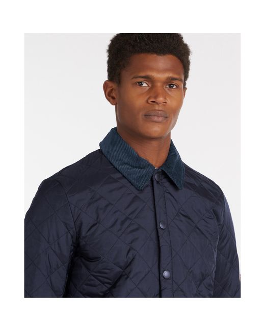 Barbour Blue Heritage Liddesdale Diamond Quilted Long Sleeve Quilted Jacket for men