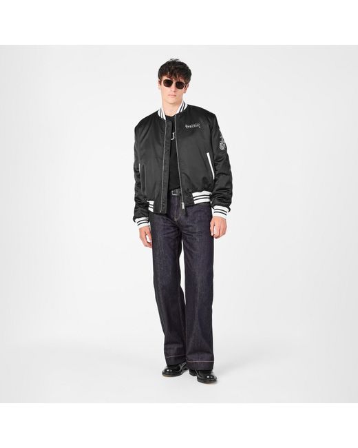 McQueen Black Tailored Bomber Jacket for men