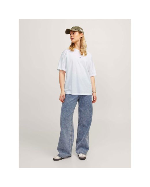 JJXX Blue Andrea Loose Logo T-Shirt Ladies