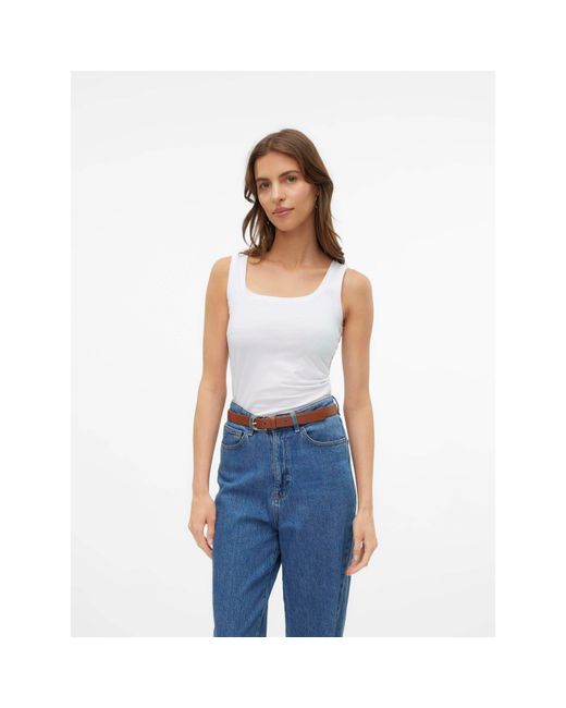 Vero Moda White Lulu Tank Vest