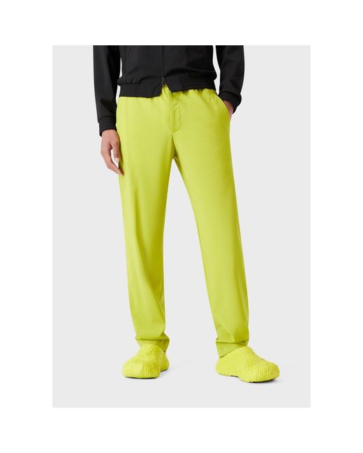 Emporio Armani Yellow Trousers for men