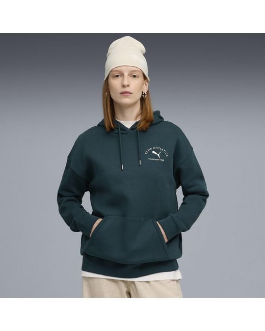PUMA Green Class Relaxed Overhead Tech Fleece Hoodie