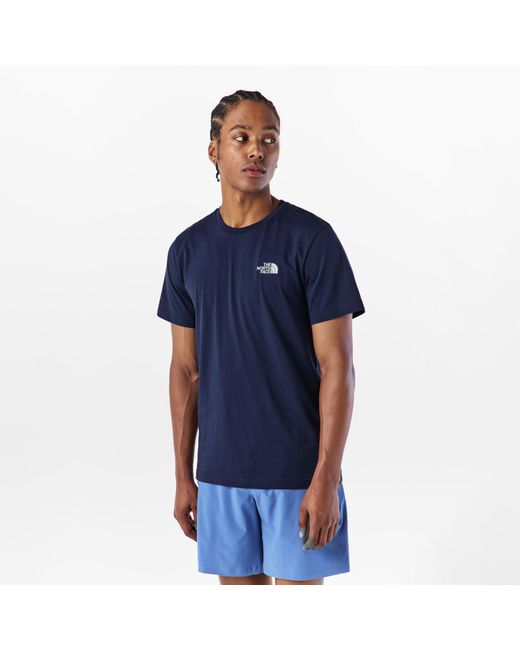 The North Face Blue Regular Fit Simple Dome T-Shirt for men