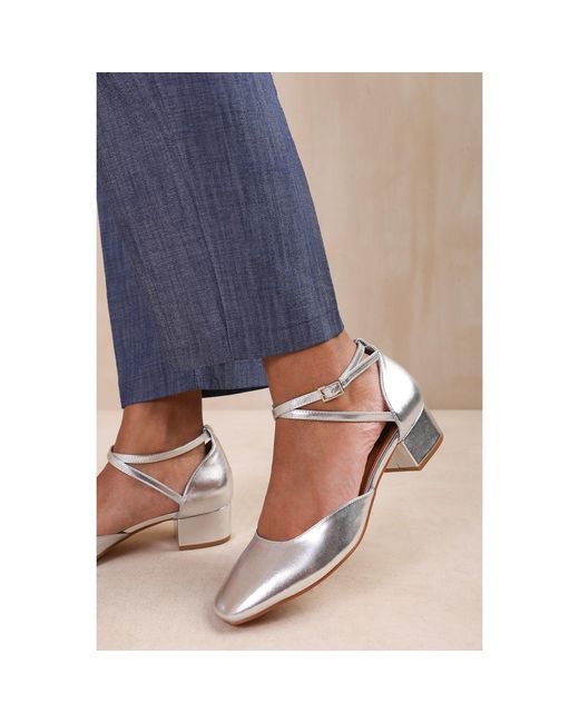 Where's That From Blue Block Court Shoes
