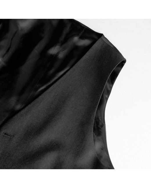 Without Prejudice Black Kilburn Slim Fit Waistcoat for men
