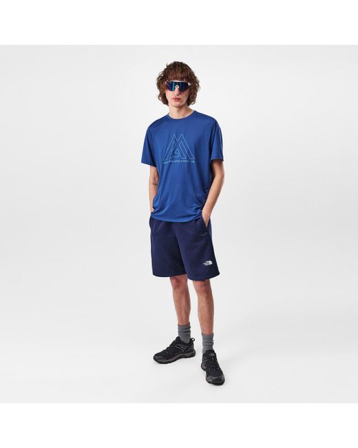 The North Face Blue Reaxion Fleece Shorts for men