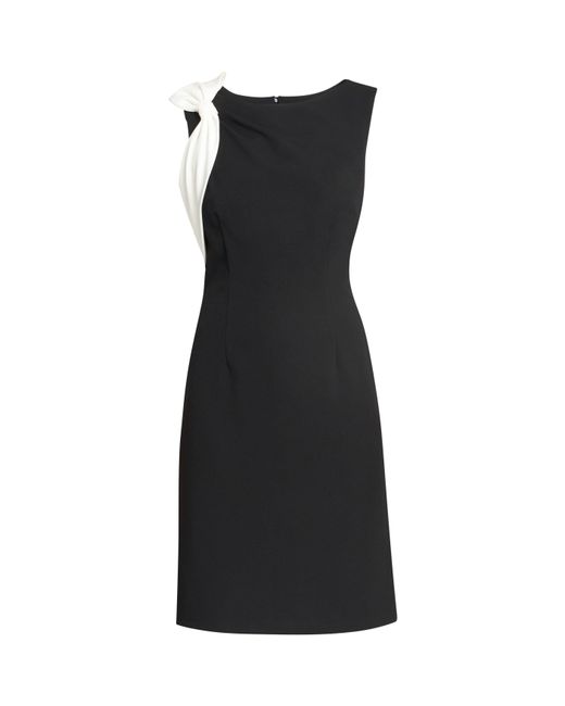 Gina Bacconi Black Jaya Dress With Contrast Bow Detail