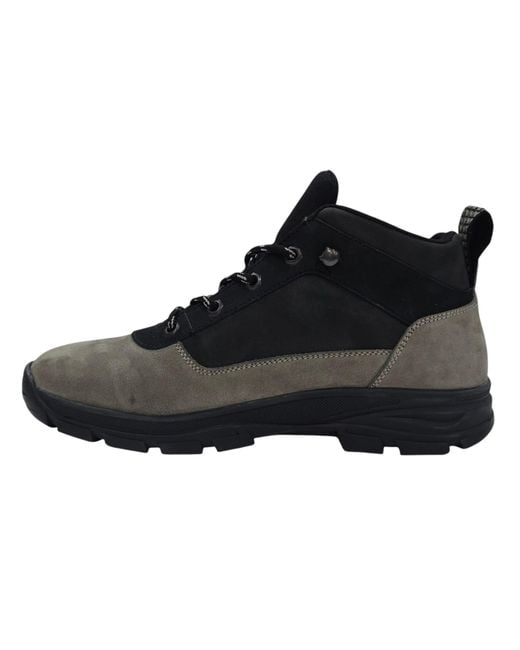 Firetrap Black Delia Premium Leather Ankle Lace Up Hiker Rugged Boots for men