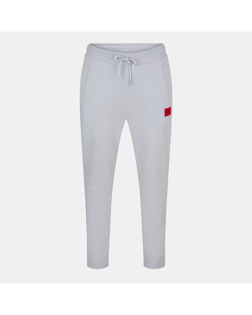 HUGO Gray Closed Hem Fleece Joggers for men