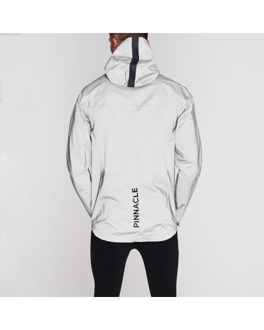 Pinnacle Gray Waterproof Reflective Cycling Jacket