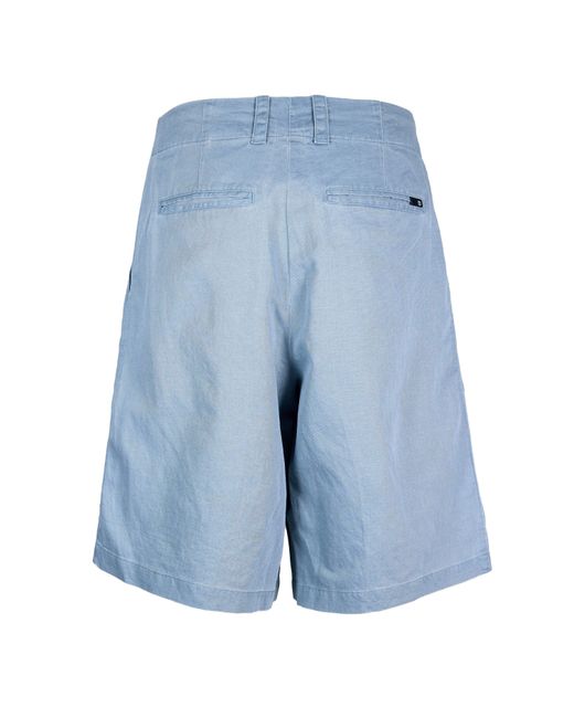 Timberland Blue Linen Citadel Bermuda Shorts