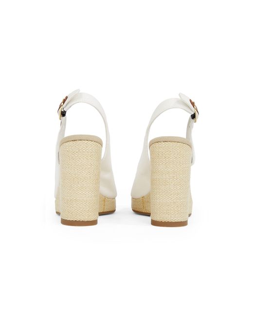 Tommy Hilfiger White Iconic Elena Sling Back Wedges