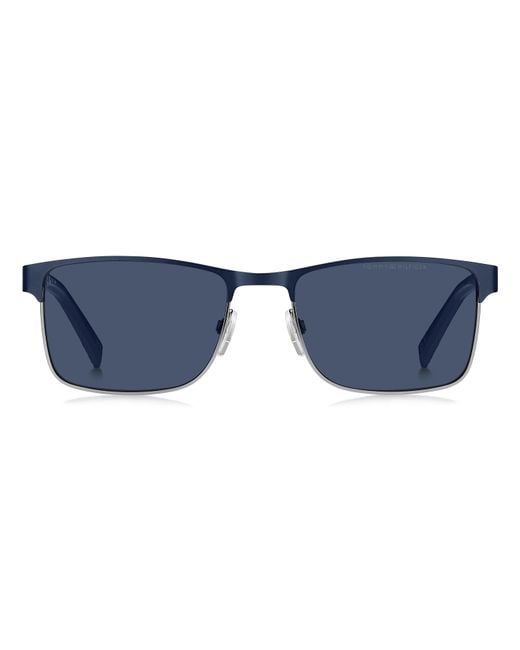 Tommy Hilfiger Blue Round Sunglasses for men