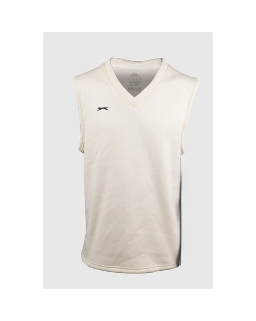 Slazenger 1881 White Sleeveless Cricket Jumper for men