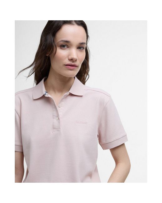 Barbour Pink Short Sleeve Polo Shirt