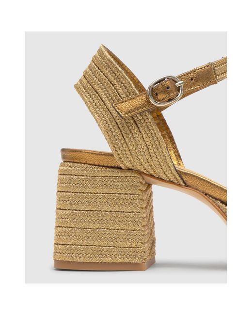 Castaner Metallic Heeled Sandals