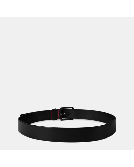 HUGO Black Gionio Leather Belt for men