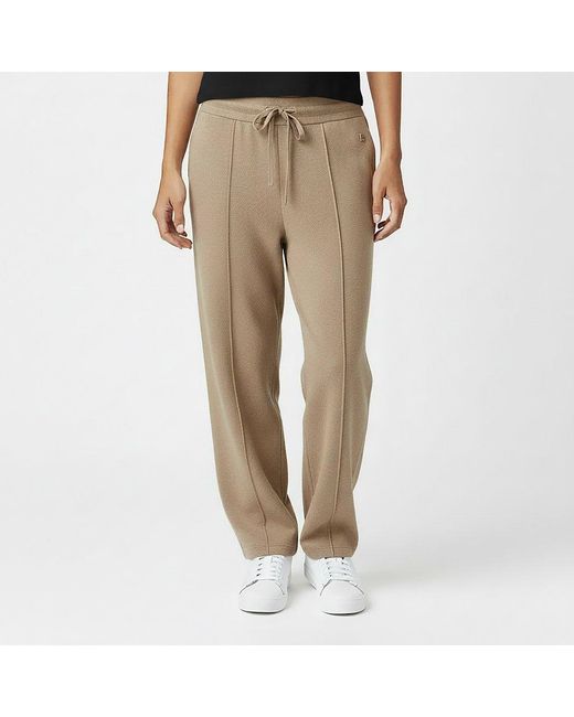 Jack Wills Natural Knitted Pin-Tuck Trousers