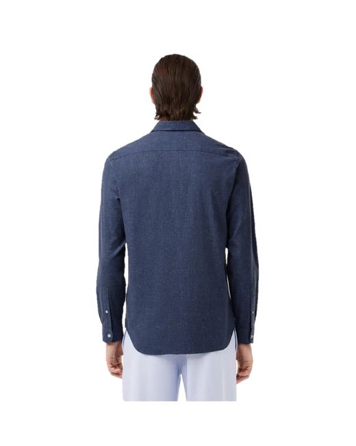 Lacoste Blue Long Sleeve Plain Shirt for men