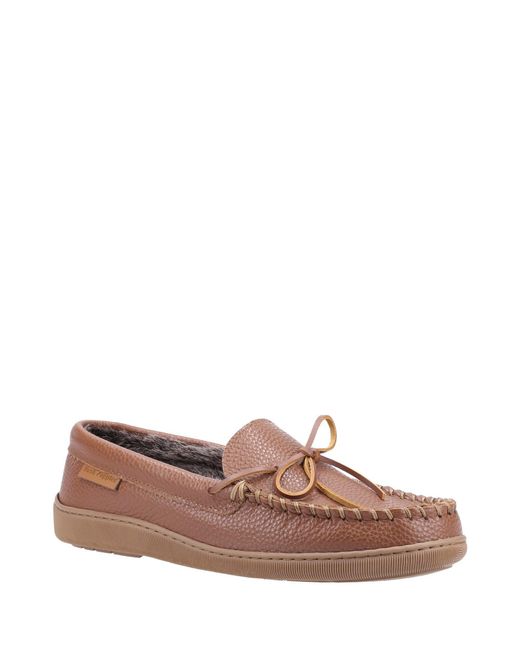 Hush Puppies Brown Ace Leather Slipper for men