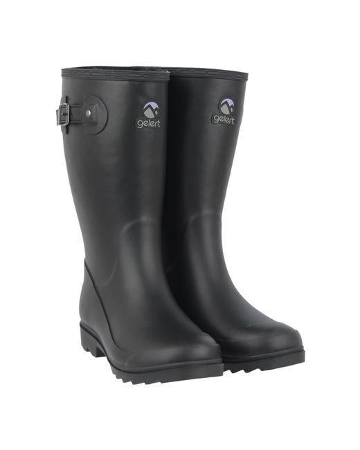 Gelert Black Fur Lined Welly Boot