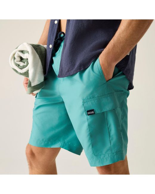 Regatta Green Blanmont Quick-Drying Swim Shorts for men
