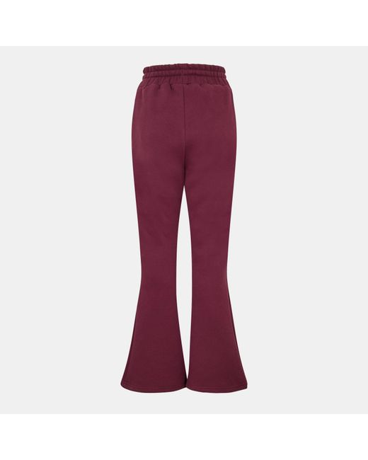 Gym King Red Inspire High Waisted Cotton Open Hem Fleece Joggers