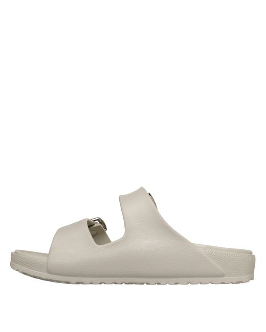 Skechers White Flat Sandals