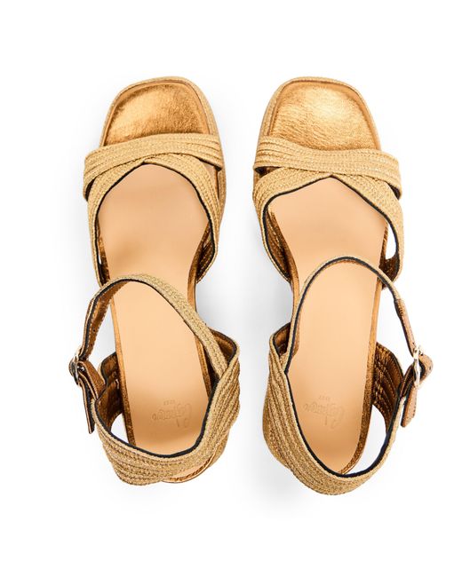 Castaner Metallic Heeled Sandals