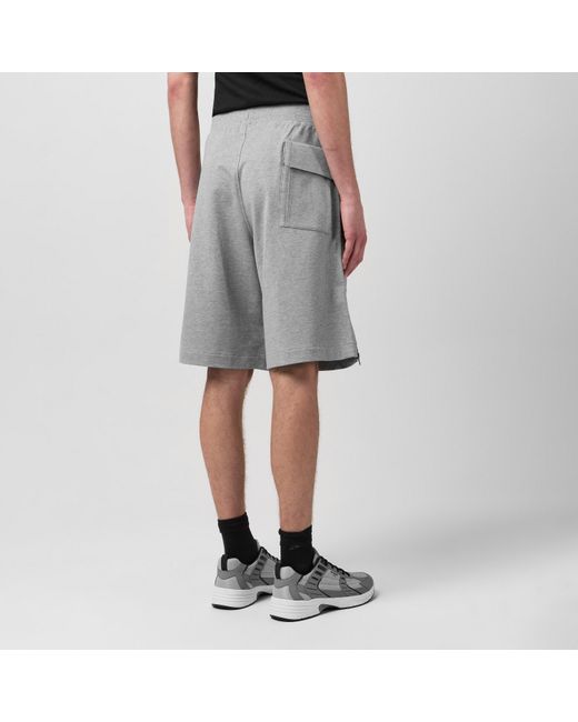 CP COMPANY METROPOLIS Gray Fleece Jogger Shorts for men