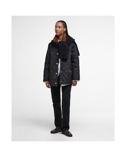 Barbour Black B.Li Lorrie Qui Quilted Jacket