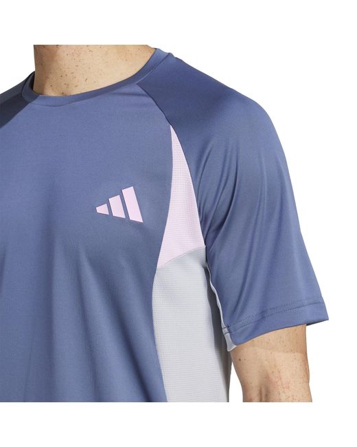 Adidas Blue Climacool Colorblock T-Shirt for men