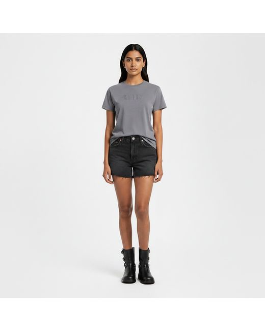 Levi's Black Ribcage Denim Shorts