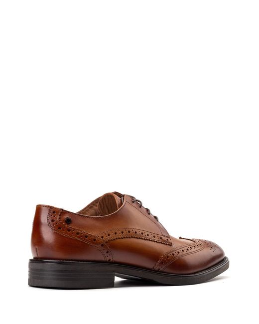 Base London Brown Pocket Brogue Shoe for men