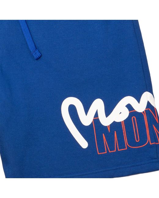 Money Blue Stencil Shorts for men