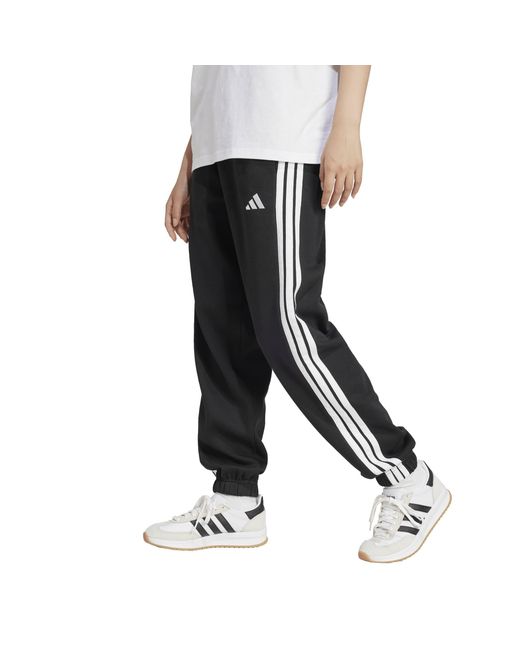 Adidas Black Essentials 3-Stripes Pants Slim