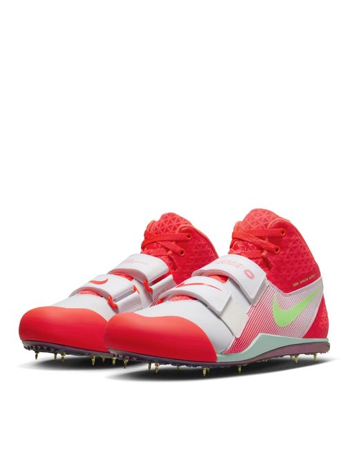 Nike Red Zoom Javelin Elite 3 Mid Top Sneakers for men