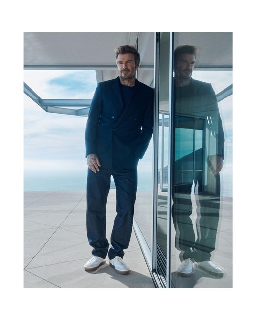 Boss Blue Beckham X Double Breasted Long Sleeve Blazer for men