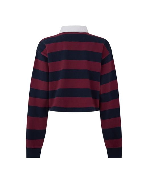 GOOD AMERICAN Blue Good Cropped Rugby P Ld64